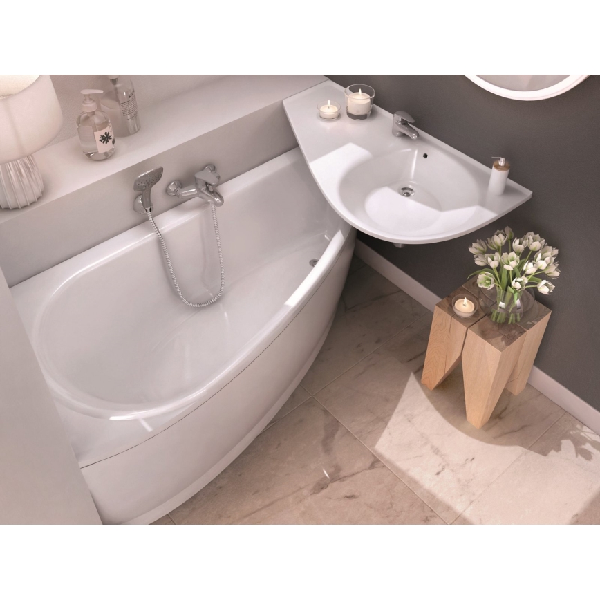 Ravak CT01000000 - Eckwanne AVOCADO 150x75 cm Acryl/weiß