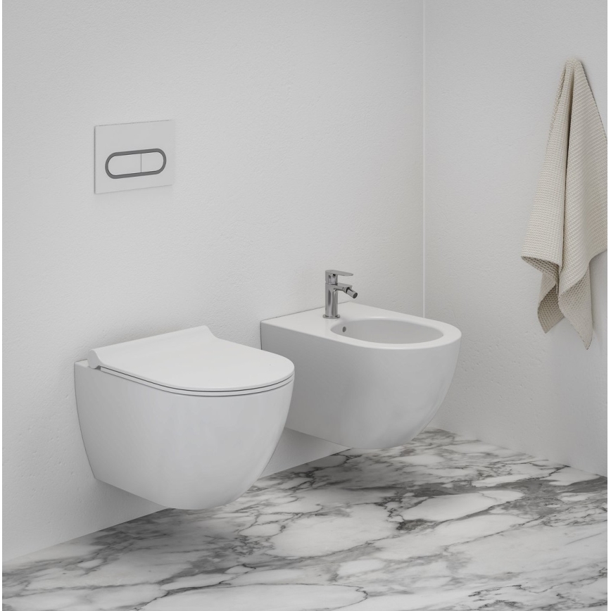 Ravak X01517 - Wand-Bidet UNI CHROME Keramik/Weiß