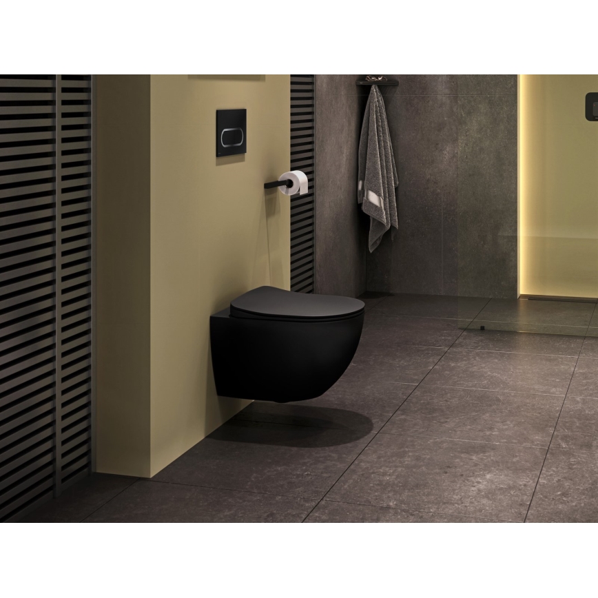 Ravak X01797 - Betätigungsplatte 24,7x16,5 cm CHROME schwarz