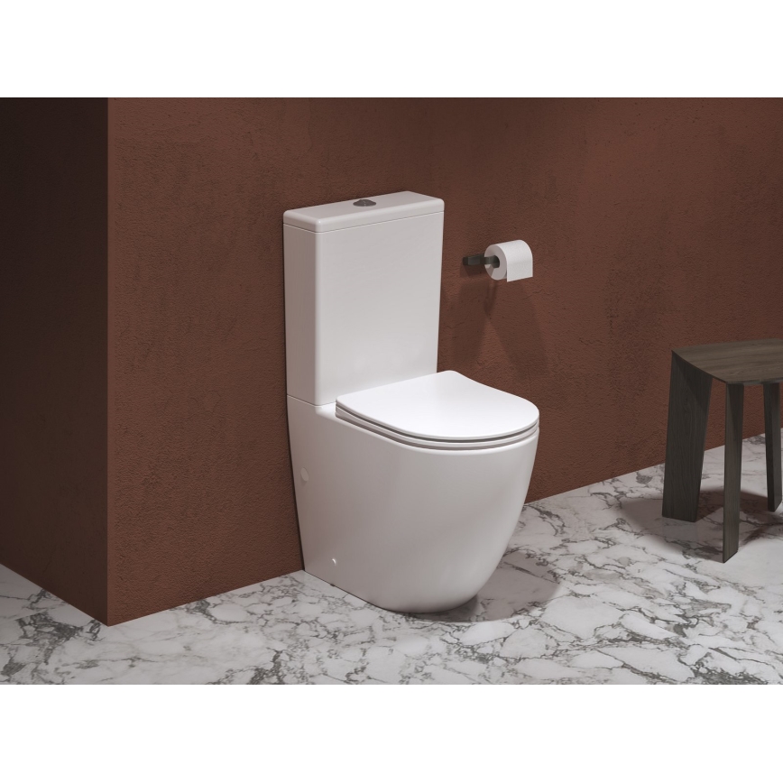 Ravak X01870 - Kombi-WC randlos mit SoftClose-Sitz OPTIMA Keramik/weiß