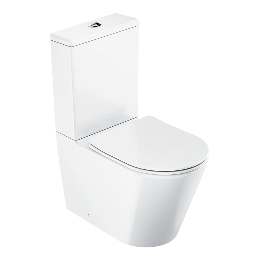 Ravak X01872 - Randloses Kombi-WC mit SoftClose-Sitz ELEGANT, Keramik/weiß