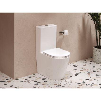 Ravak X01872 - Randloses Kombi-WC mit SoftClose-Sitz ELEGANT, Keramik/weiß