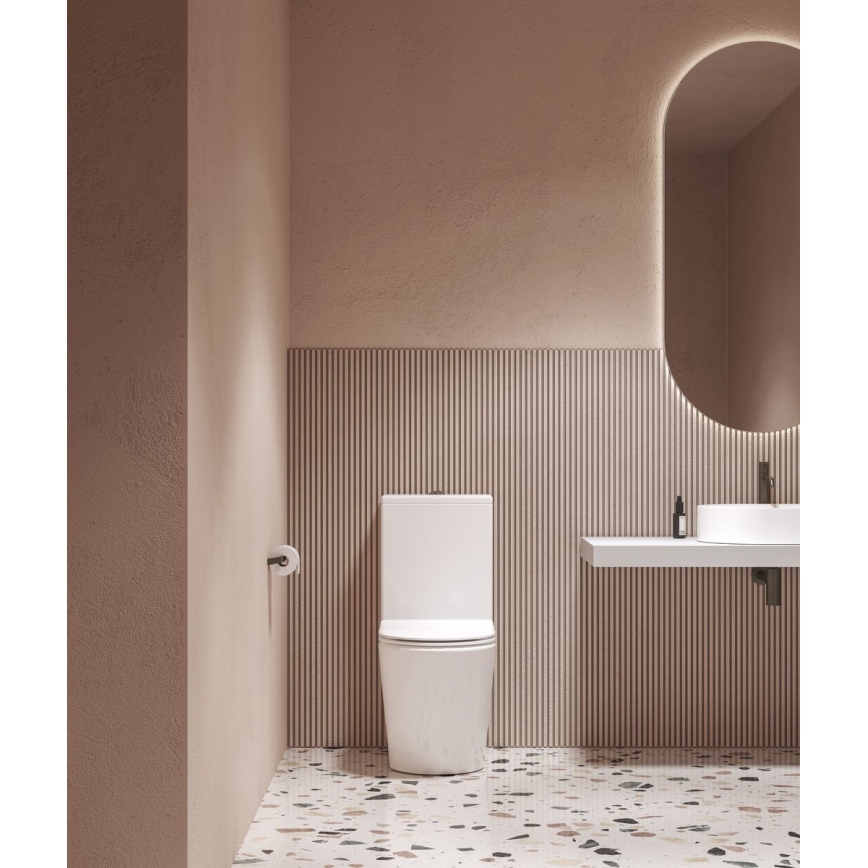 Ravak X01872 - Randloses Kombi-WC mit SoftClose-Sitz ELEGANT, Keramik/weiß
