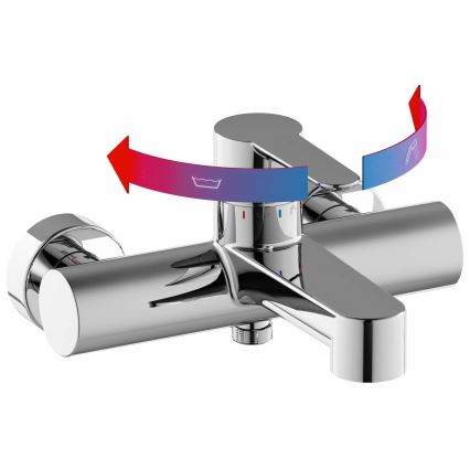 Ravak X070115 - Wannenarmatur PURI, glänzender Chrom