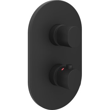 Ravak X070469 - Thermostatische Duscharmatur zur Unterputzmontage CHROME schwarz