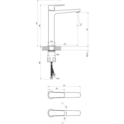 Ravak X070472 - Waschtischarmatur LIFE 28 cm Hochglanzchrom