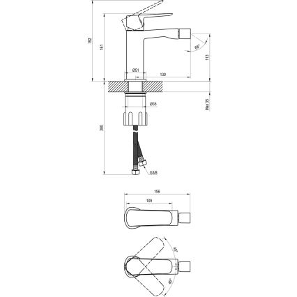 Ravak X070475 - Bidetarmatur LIFE, glänzender Chrom