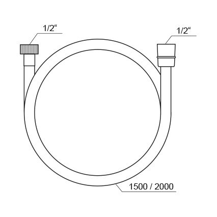 Ravak X07P176 - Kunststoff-Duschschlauch 150 cm, glänzender Chrom