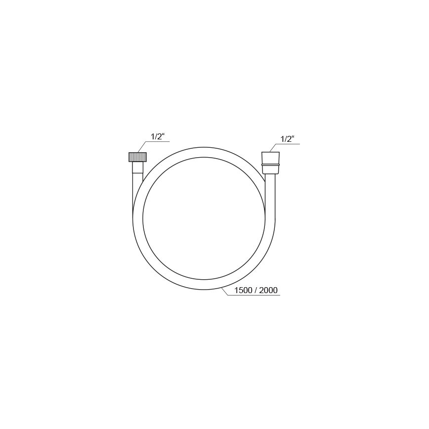 Ravak X07P337 - Duschschlauch aus Kunststoff, 200 cm, verchromt