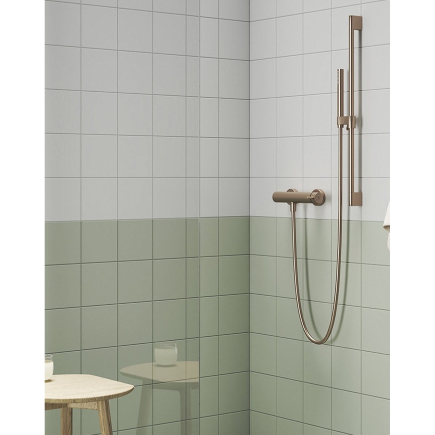 Ravak X07P715 - Duschstange 70 cm, gebürstete Goldoberfläche