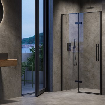 Ravak X0VVGC300Z1 - Duschabtrennung COOL 120x195 cm schwarz