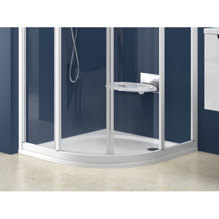 Ravak XA237711010 - Viertelkreis-Duschwanne ELIPSO 90 x 90 cm weiß