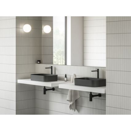 Ravak XJX0D155001 - Aufsatzwaschbecken CERAMIC SLIM 55x37 cm Keramik/schwarz