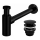 REA-A5215 - Waschbecken-Siphon mit CLICK-CLACK-Ablauf, Ø 6,4 cm, matt schwarz
