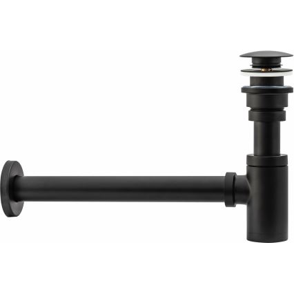 REA-A5215 - Waschbecken-Siphon mit CLICK-CLACK-Ablauf, Ø 6,4 cm, matt schwarz