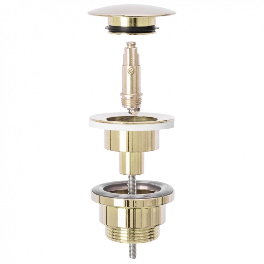 REA-A5692 - Waschbecken-Siphon mit CLICK-CLACK-Ablauf, Ø 6,4 cm, gold