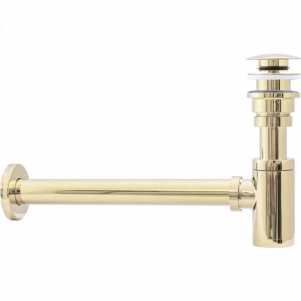 REA-A5692 - Waschbecken-Siphon mit CLICK-CLACK-Ablauf, Ø 6,4 cm, gold