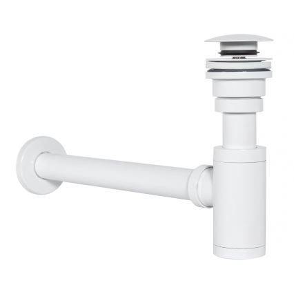 REA-A6952 - Waschbecken-Siphon mit CLICK-CLACK-Ablauf, Durchmesser 6,4 cm, weiß