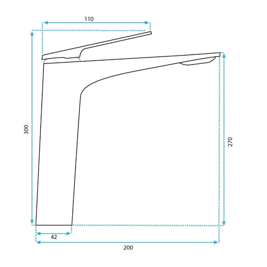 REA-B2705 - Waschtischarmatur AVALON 30 cm, gebürstetes Gold