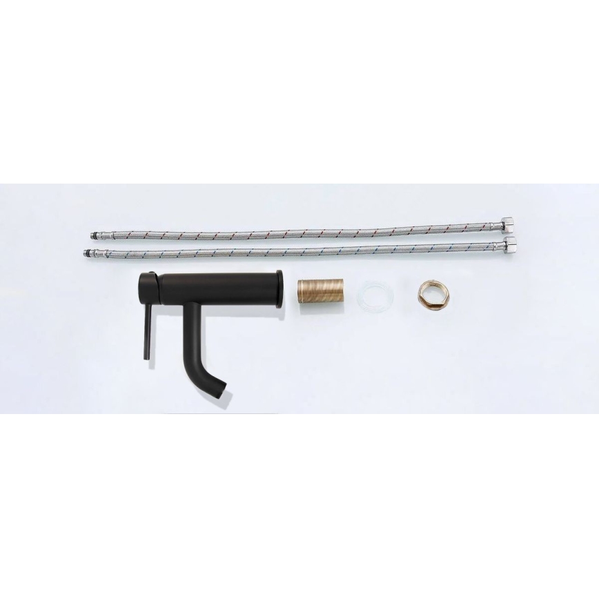 REA-B4102 - Waschtischarmatur LUNGO 16,5 cm schwarz