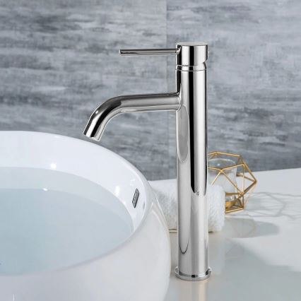 REA-B4104 - Waschtischarmatur LUNGO 28 cm glänzender Chrom