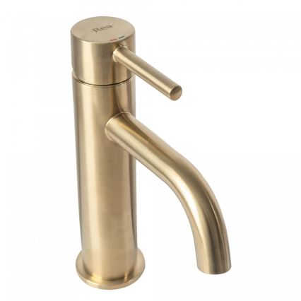 REA-B4527 - Waschtischarmatur LUNGO 16,5 cm, gebürstetes Gold