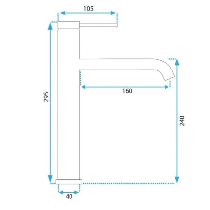 REA-B5329 - Waschtischarmatur CLIF 29,5 cm, gebürstetes Gold