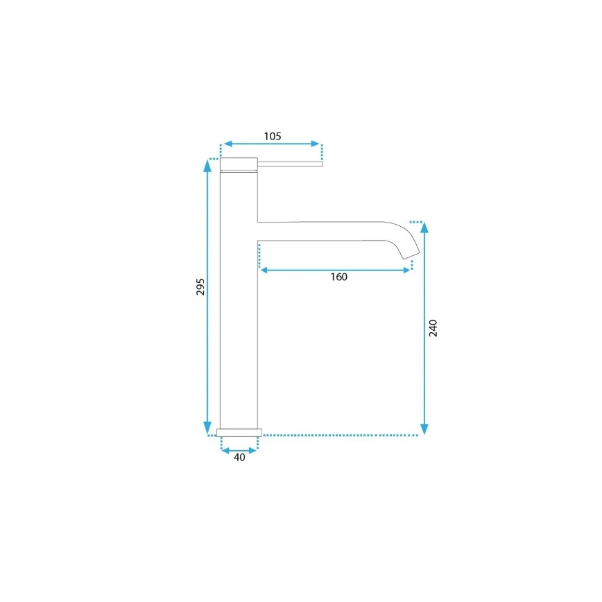 REA-B5330 - Waschtischarmatur CLIF 29,5 cm Nickel