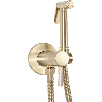 REA-B6311 - Bidet-Armatur mit Handbrause zur Unterputzmontage LUNGO, gebürstetes Gold