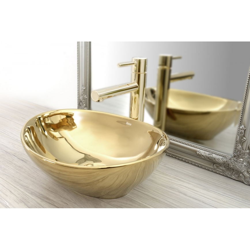 REA-B8803 - Waschtischarmatur TESS 31,5 cm, goldfarben