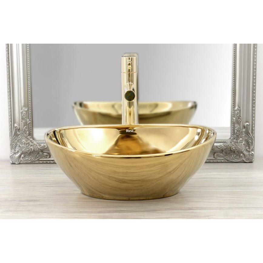 REA-B8803 - Waschtischarmatur TESS 31,5 cm, goldfarben