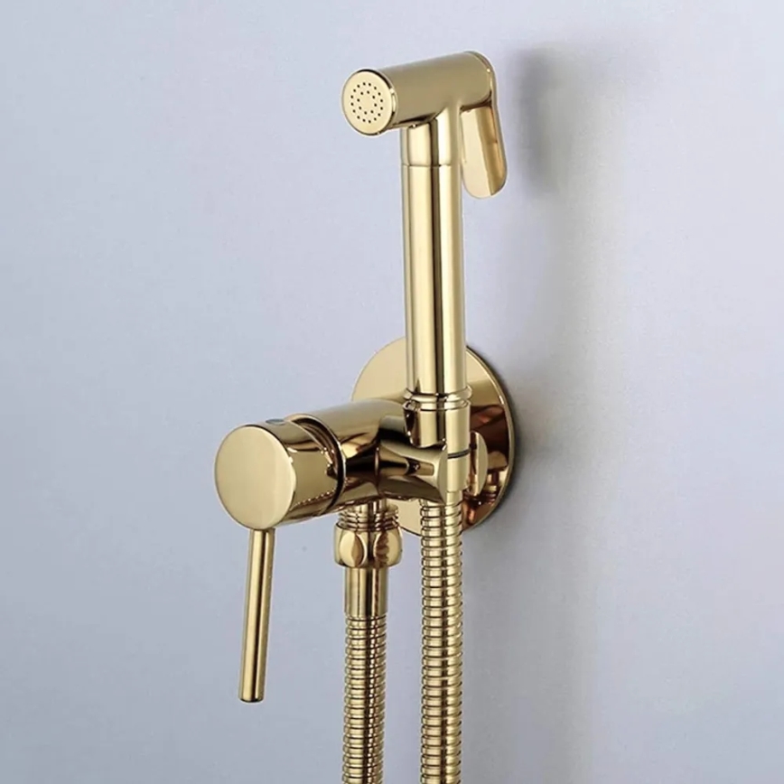 REA-B8979 - Bidet-Armatur mit Brause zur Unterputzmontage LUNGO Gold
