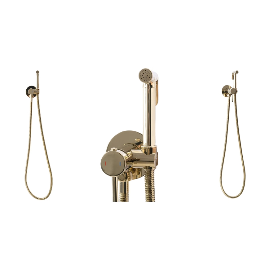 REA-B8979 - Bidet-Armatur mit Brause zur Unterputzmontage LUNGO Gold