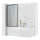REA-K7390 - Badewannenschutzwand LAGOS 140x80 cm schwarz/Klarglas