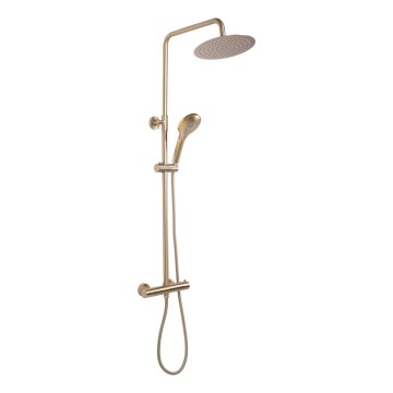 REA-P6602 - Duschgarnitur mit thermostatischer Armatur VINCENT, gebürstetes Gold