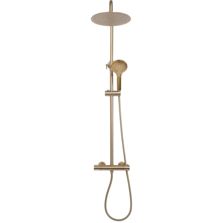 REA-P6602 - Duschgarnitur mit thermostatischer Armatur VINCENT, gebürstetes Gold