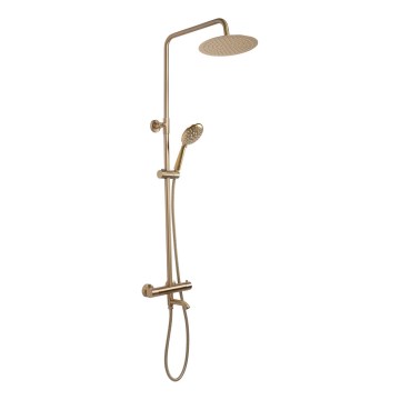 REA-P6604 - Duschset mit Thermostatarmatur LUNGO, gebürstetes Gold