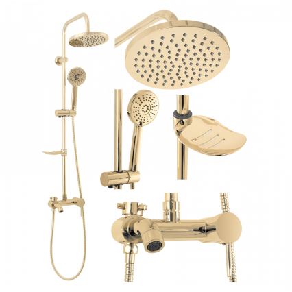 REA-P7006 - Duschset mit Mischbatterie LUIS in Gold