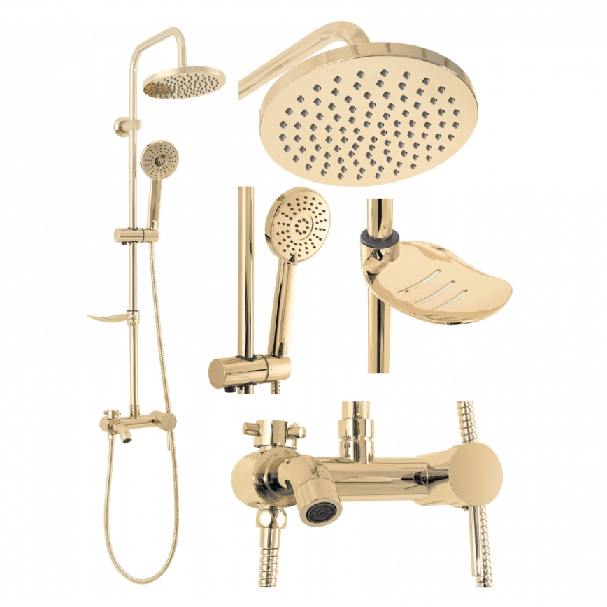 REA-P7006 - Duschset mit Mischbatterie LUIS in Gold