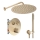 REA-P8551 - Duschgarnitur mit thermostatischer Unterputzarmatur LUNGO, gebürstetes Gold