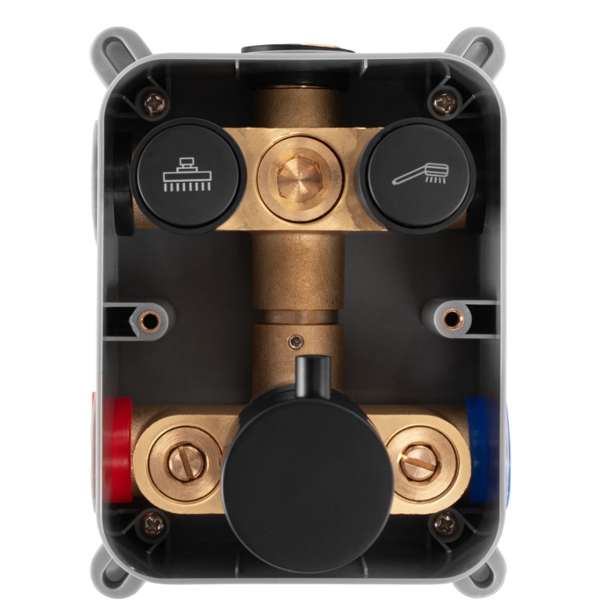 REA-P8551 - Duschgarnitur mit thermostatischer Unterputzarmatur LUNGO, gebürstetes Gold