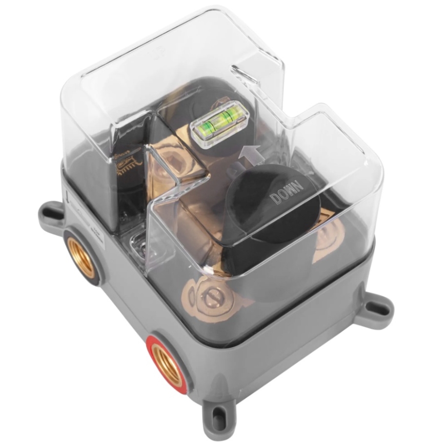 REA-P8551 - Duschgarnitur mit thermostatischer Unterputzarmatur LUNGO, gebürstetes Gold