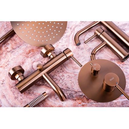 REA-P8807 - Duschset mit Thermostat-Armatur LUNGO, gebürstetes Kupfer