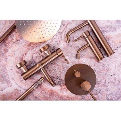 REA-P8807 - Duschset mit Thermostat-Armatur LUNGO, gebürstetes Kupfer