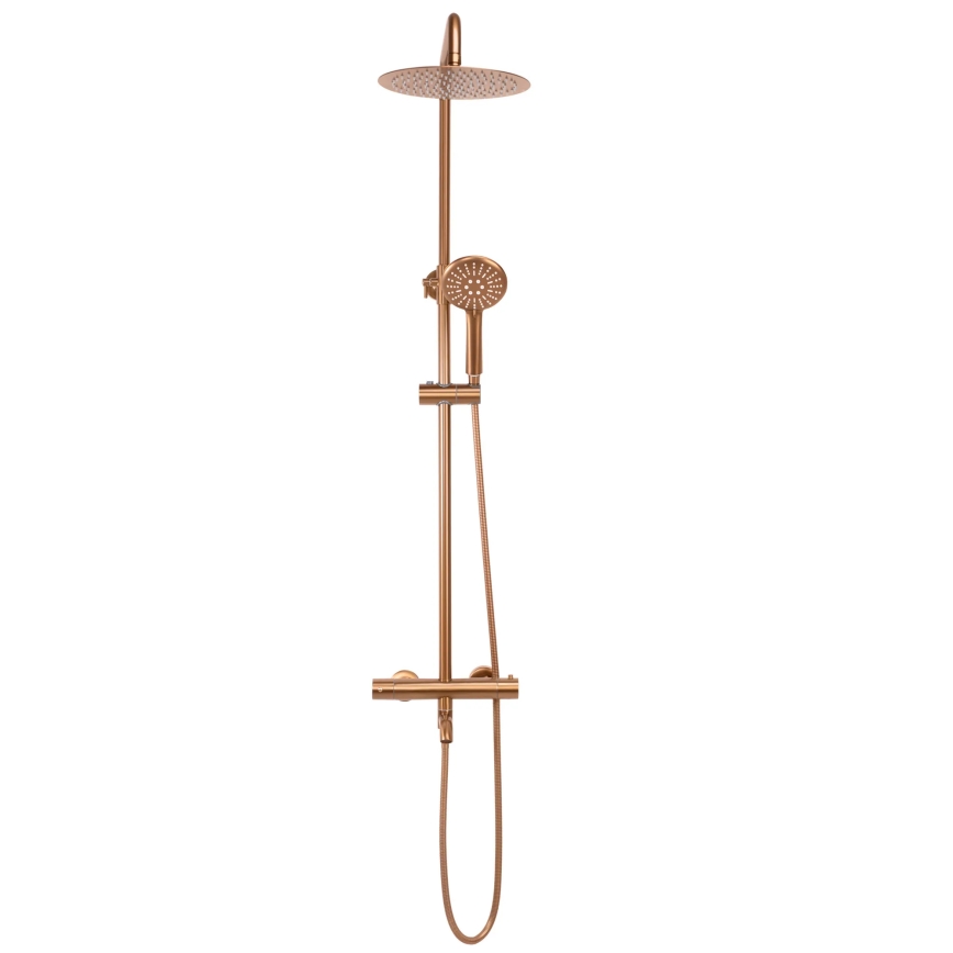 REA-P8807 - Duschset mit Thermostat-Armatur LUNGO, gebürstetes Kupfer