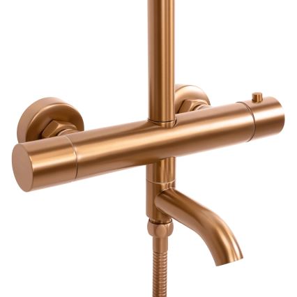 REA-P8807 - Duschset mit Thermostat-Armatur LUNGO, gebürstetes Kupfer