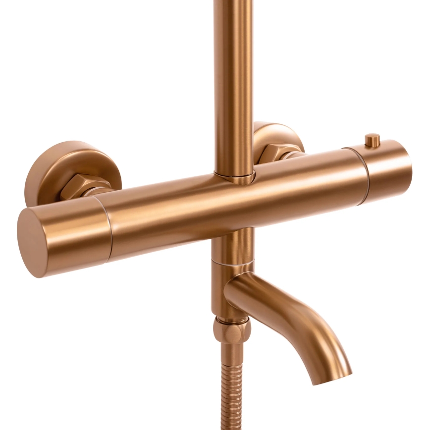 REA-P8807 - Duschset mit Thermostat-Armatur LUNGO, gebürstetes Kupfer