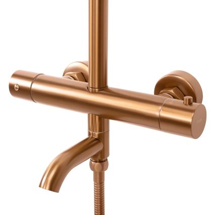 REA-P8807 - Duschset mit Thermostat-Armatur LUNGO, gebürstetes Kupfer