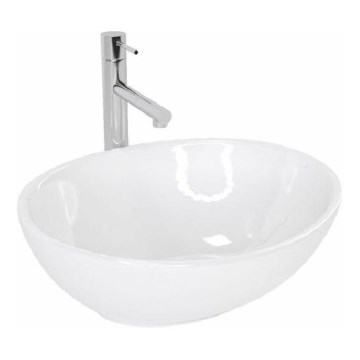 REA-U0133 - Aufsatzwaschbecken SOFIA 34,5 x 41 cm Keramik / glänzend weiß
