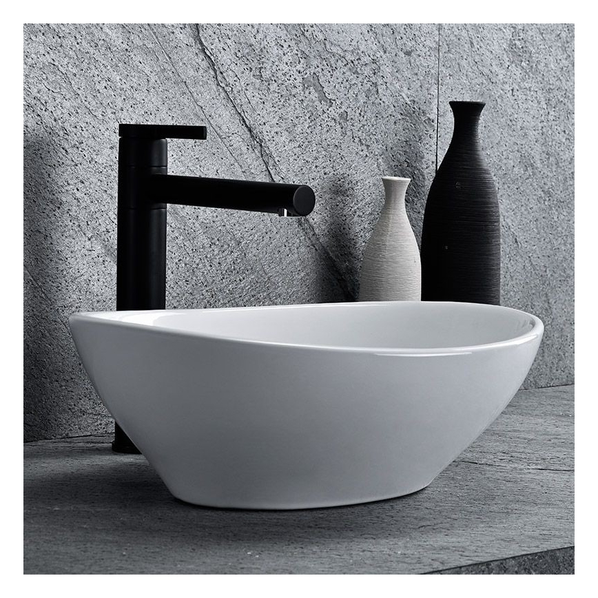 REA-U0133 - Aufsatzwaschbecken SOFIA 34,5 x 41 cm Keramik / glänzend weiß
